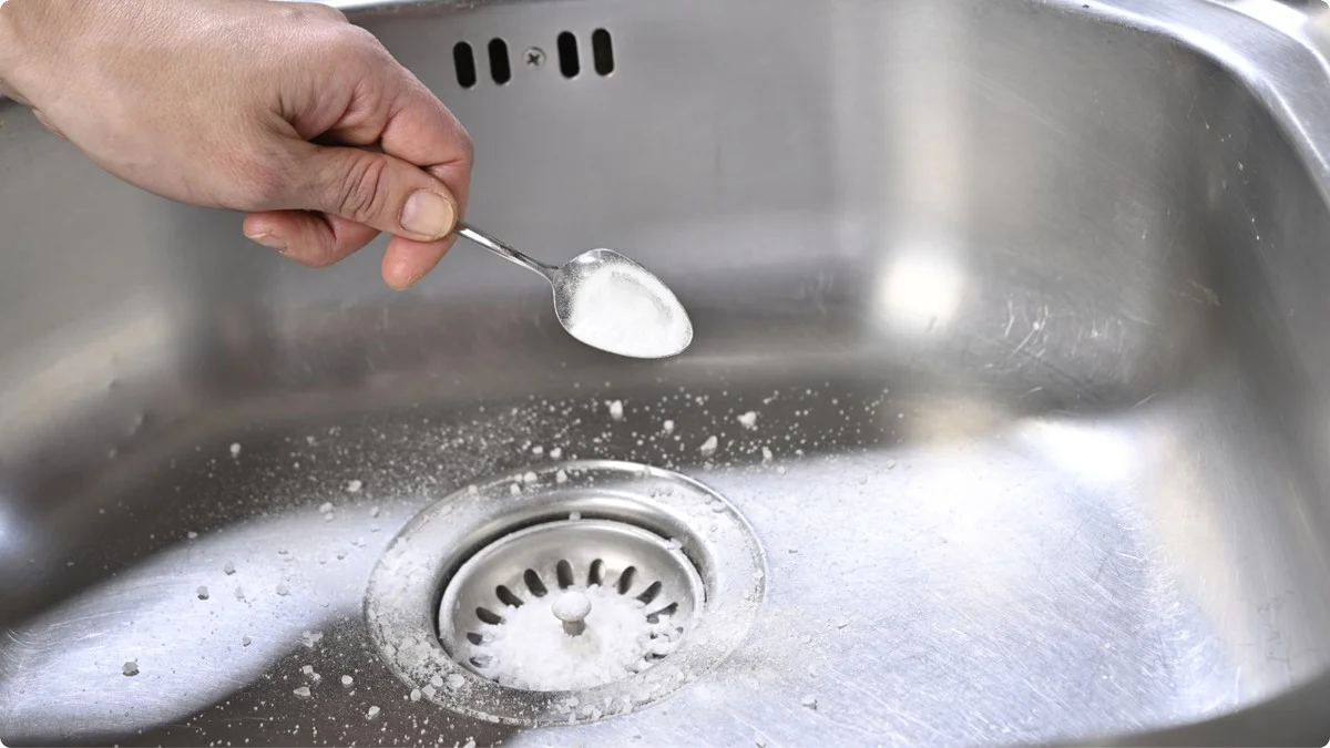 Ocet a jedlá soda v odpadu: přírodní řešení ucpaného potrubí bez chemikálií. - image 2